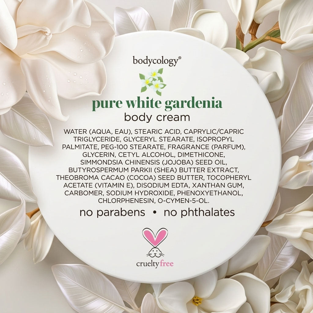 Bodycology Shea Butter Body Cream, Pure White Gardenia, 8 oz