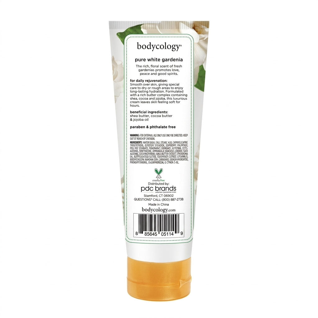 Bodycology Shea Butter Body Cream, Pure White Gardenia, 8 oz