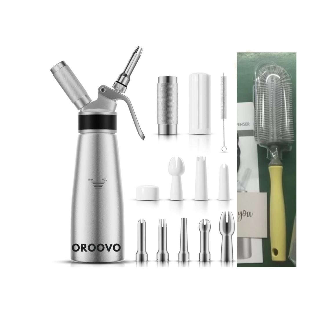 Professional Aluminum Whipped Cream Dispenser 500ml/1 pint