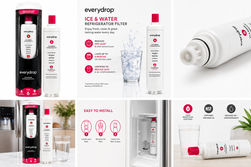everydrop by Whirlpool Ice and Water Refrigerator Filter 5, EDR5RXD1, Single-Pack